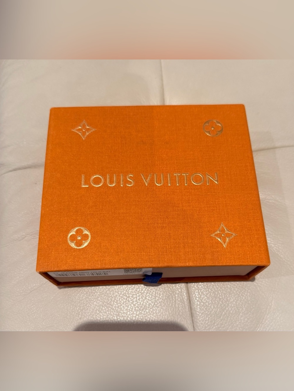 Louis Vuitton Orange Box with Gold Logo Accents